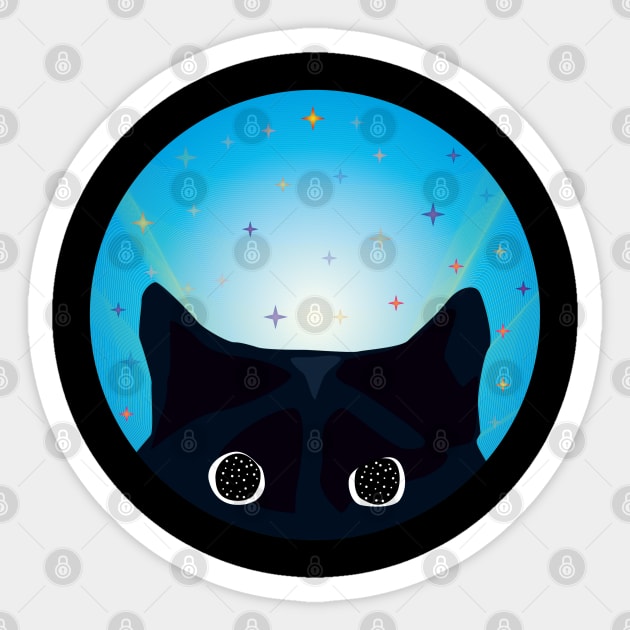 gato viendo las estrellas Sticker by TheSk